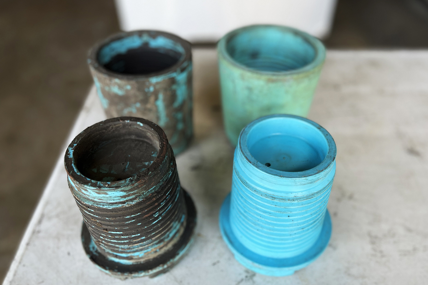 before :|: Refurbished thread protectors :|: after