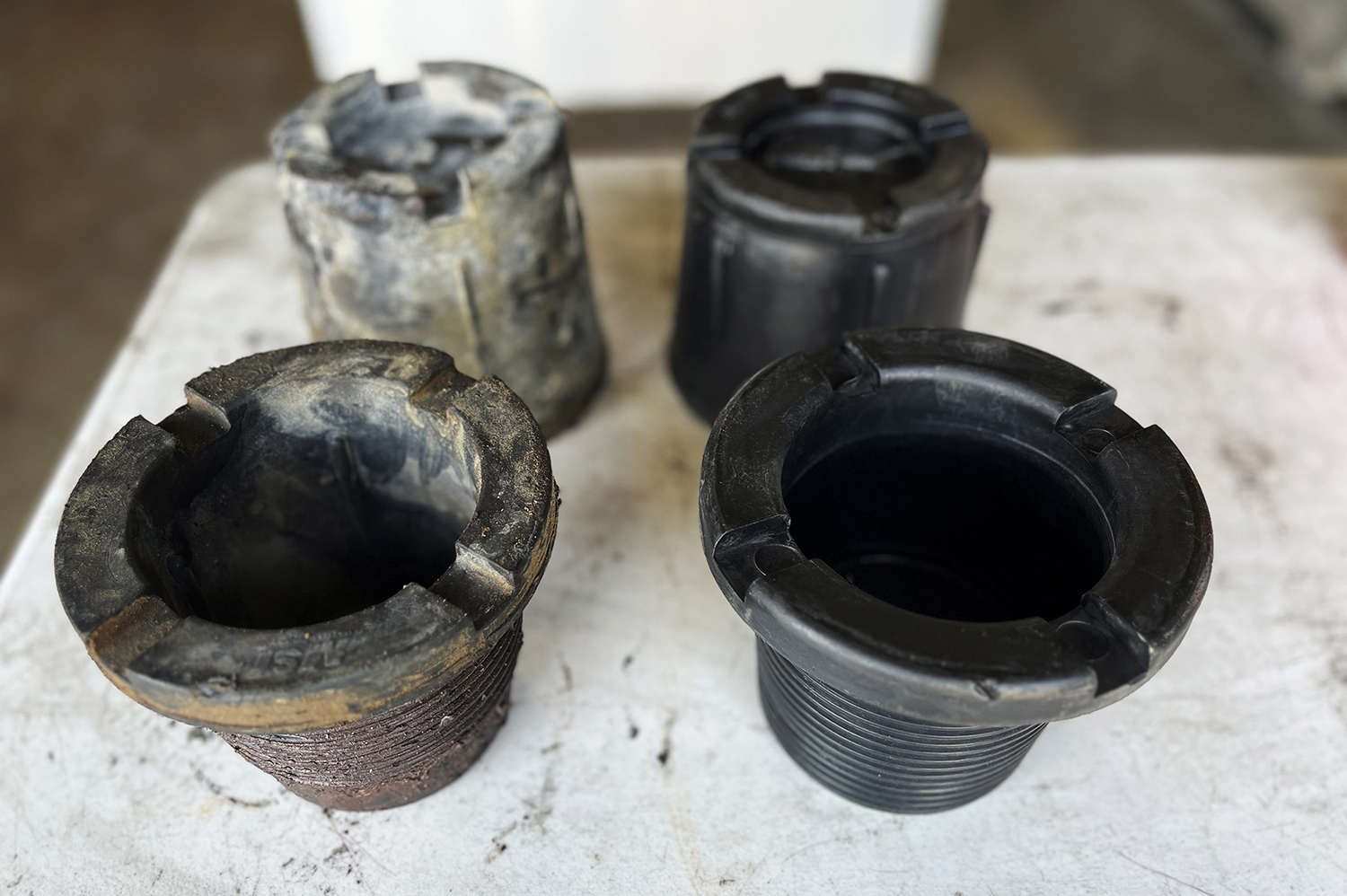 before :|: Refurbished thread protectors :|: after